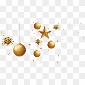 Gold Christmas Baubles Png, Transparent Png - guirnaldas navideñas png