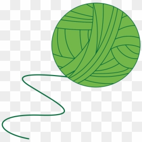 Green Ball Of Yarn - Balls Of Yarn Clip Art, HD Png Download - green ball png