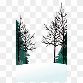 Winter Euclidean Vector Wallpaper - Woods Transparent, HD Png Download - winter landscape png