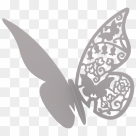 Cad Butterfly, HD Png Download - black and white butterfly png