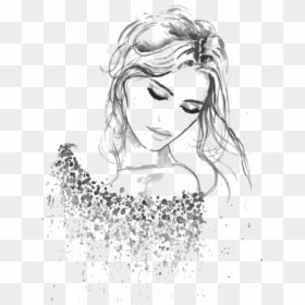 Hard Drawings Of People Png Download Woman Drawing - Women Drawing, Transparent Png - people in line png