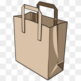Box,packaging And Labeling,rectangle - Clip Art Paper Bag, HD Png Download - kraft paper png