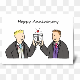 Gay Male Happy Anniversary Greeting Card - Happy Anniversary Gay, HD Png Download - gay couple png