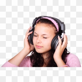 Girl Listening To Music, HD Png Download - listening to music png
