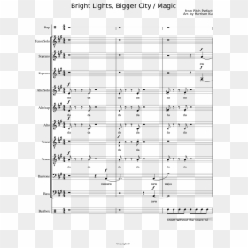 Bright Lights, Bigger City / Magic Sheet Music Composed - Massachusetts Bee Gees Organ, HD Png Download - bright lights png