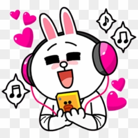 Cony Listening To Music, HD Png Download - listening to music png