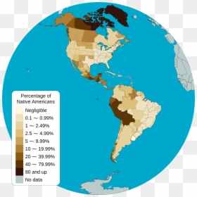 Transparent Globo Terraqueo Png - Native Population America Map, Png Download - globo terraqueo png