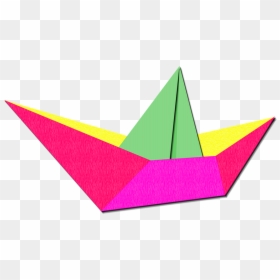 Origami-paper - Gambar Perahu Kertas Animasi, HD Png Download - paper crane png