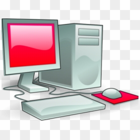 Screen Clipart Red Computer - Computer Clip Art, HD Png Download - computadoras png
