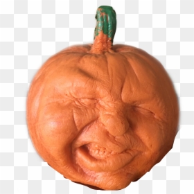 #pumpkin #face #foam #orange #halloween #spooky #scary - Jack-o'-lantern, HD Png Download - pumpkin face png
