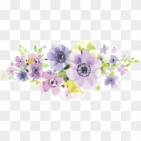 Floral Design Flower Floristry Business Card Purple - Vector Purple Watercolor Flowers, HD Png Download - lilac flower png