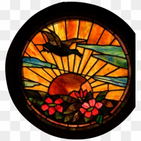 Spectacular Colors In This Scenic Stained Glass Window - Stained Glass, HD Png Download - stained glass window png