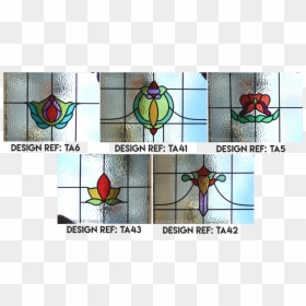 1930s Stained Glass Door And Panels, HD Png Download - stained glass window png