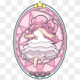 Rose Quartz Stain Glass Window Design Final - Circle, HD Png Download - stained glass window png