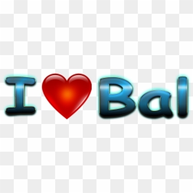 Bal 3d Letter Png Name - Heart, Transparent Png - balões png