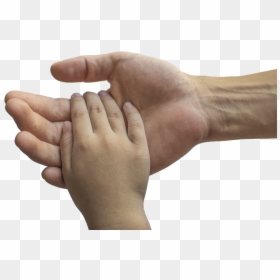 Hands Adult And Child Family Love Child Adult - Child's Hand, HD Png Download - baby hands png