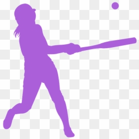 Softball Silhouette Pdf, HD Png Download - baseball bat vector png