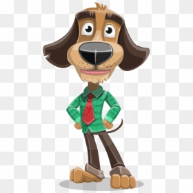 Business Dog Cartoon Vector Character Aka Donny - Portable Network Graphics, HD Png Download - cartoon dog bone png