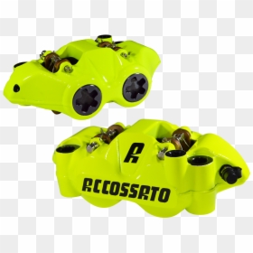 Accossato Radial Brake Caliper Set Forged W/ Zxc Carbon - Yellow Brake Calipers Bike, HD Png Download - caliper png