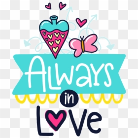 Hand Drawn Cute Love Card Vector - Heart, HD Png Download - cute love png
