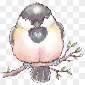 1500 X 1466 2 - Fluffy Birb, HD Png Download - watercolor bird png