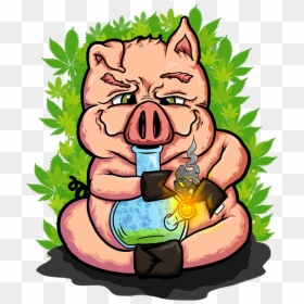 Stoned Pig, HD Png Download - smoke weed png