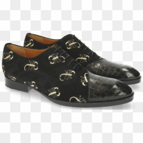 Oxford Shoes Ricky 9 Crock Suede Black Gold - Slip-on Shoe, HD Png Download - black and gold png