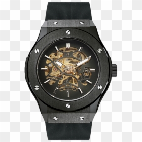 Hublot Power Reserve All Black, HD Png Download - black and gold png
