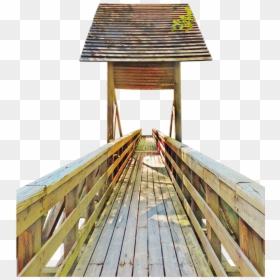 #wooden #bridge #lumber #structure #roof - Plank, HD Png Download - wood bridge png