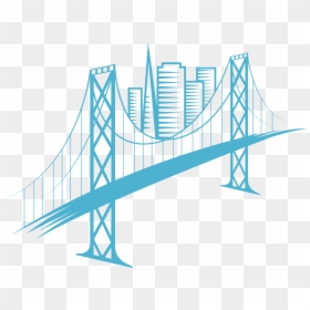 Bay Bridge San Francisco Logo, HD Png Download - wood bridge png