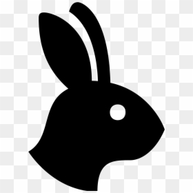 Domestic Rabbit European Rabbit Computer Icons - Rabbit Head Silhouette Png, Transparent Png - bunny head png