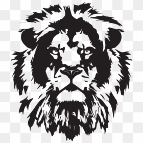 Transparent Lion Head Clipart - Black And White Lion Silhouette, HD Png Download - lion head silhouette png