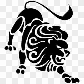 Lion Silhouette Clipart - Leo Zodiac Sign Clipart, HD Png Download - lion head silhouette png