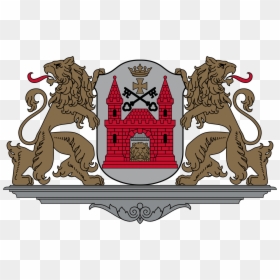 Riga Coat Of Arms, HD Png Download - lion head silhouette png