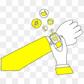 Apple Watch - Cartoon, HD Png Download - cartoon watch png