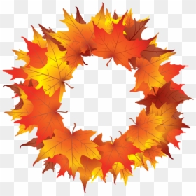 Autumn Wreath Kid Png Images Clipart - Fall Leaf Wreath Clipart, Transparent Png - wreath.png