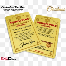 Santa Claus North Pole Official Invitation [personalized], HD Png Download - north pole sign png
