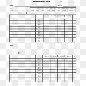 Generic Basketball Score Sheet Main Image - Free Basketball Score Sheets Printable, HD Png Download - basketball scoreboard png