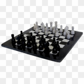 Marble Chess Black And White, HD Png Download - chessboard png