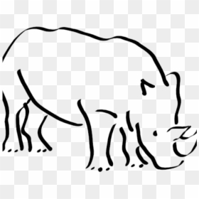 Stuffed Animal Clipart Black And White Rhino Cartoon - Rhino Sketch, HD Png Download - cartoon png images