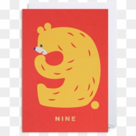 Number Nine Bear Cozy Tomato - Greeting Card, HD Png Download - blank greeting card png