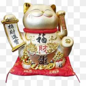 Maneki Neko Lucky Cat Decoration Fortune Cat- With, HD Png Download - lucky cat png