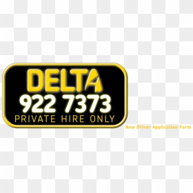 Delta Driver Logo - Delta Taxi, HD Png Download - taxi sign png