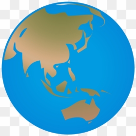 Cartoon Planet Earth With Australia , Png Download - Globe Asia, Transparent Png - cartoon planet png