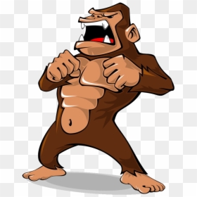 Gorilla Ape Cartoon Illustration - Cartoon Gorilla Png, Transparent Png - gorilla cartoon png