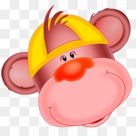 Fictional Character,fruit,orange - Cartoon Monkey With A Hat, HD Png Download - gorilla cartoon png