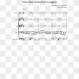 Viola Diss Track Sheet Music For Percussion, Strings, - Sheet Music, HD Png Download - strings png