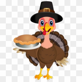 Cute Thanksgiving Cute Turkey Cartoon, HD Png Download - turkey dinner png