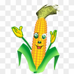 On The Cob Cartoon Transprent Png Free - Corn Man Cartoon, Transparent Png - maize png