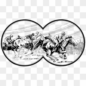 Transparent Cartoon Horse Png - Horse Racing Clipart Black And White, Png Download - cartoon horse png